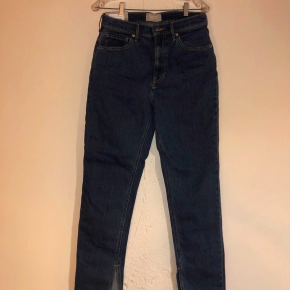NWT Everlane Cheeky Split-Hem Washed Midnight 30 R - Picture 1 of 3